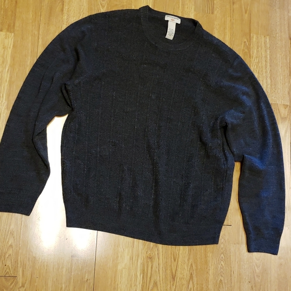 Dockers charcoal chevron stripe dad sweater size XL